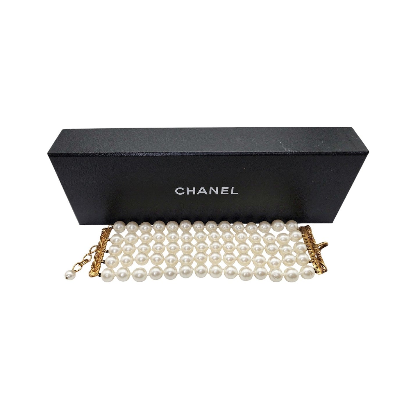 Chanel Pearly Beads Multi Strand Faux Pearl Bracelet