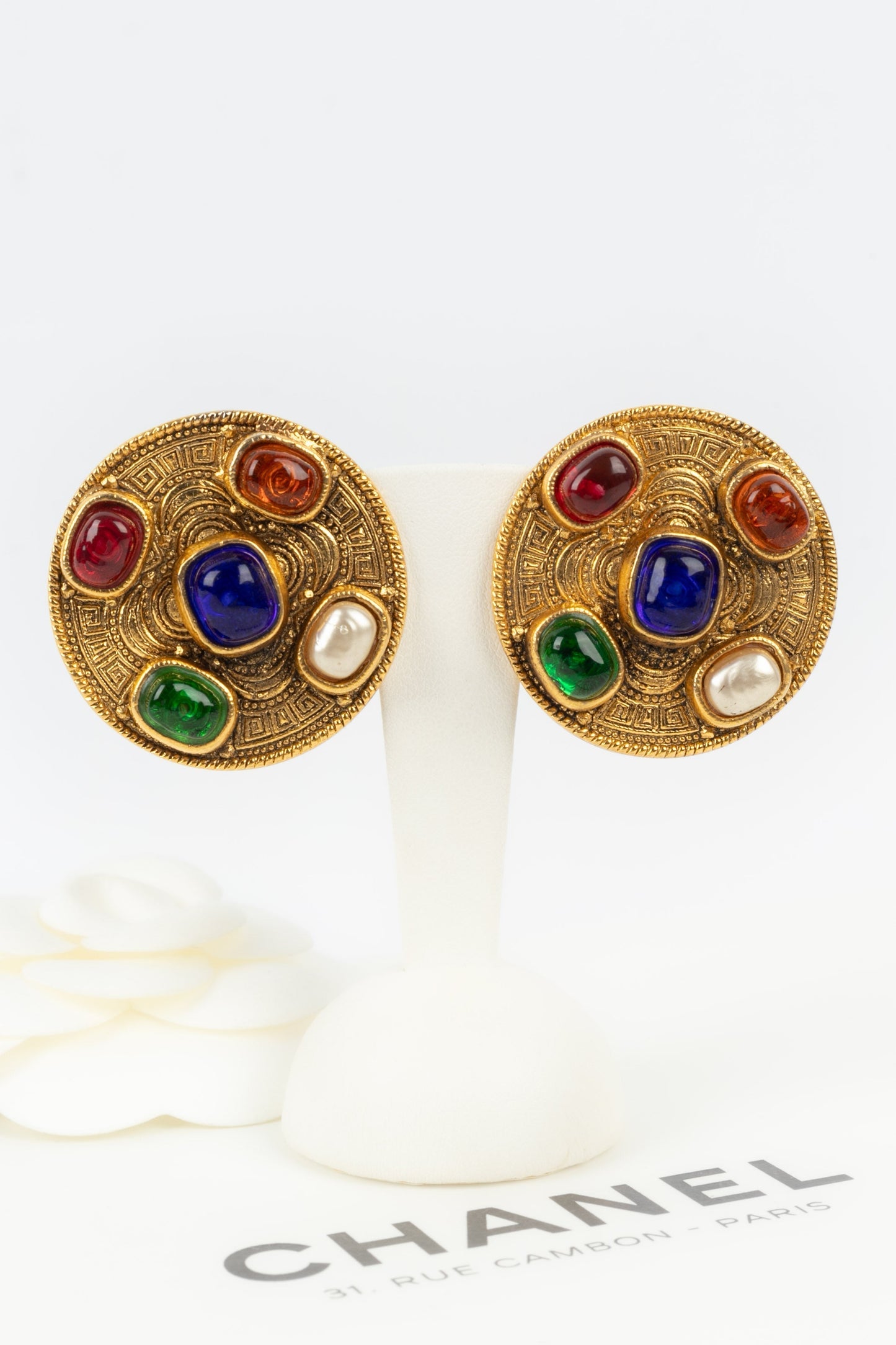 Boucles d'oreilles byzantines Chanel 1984