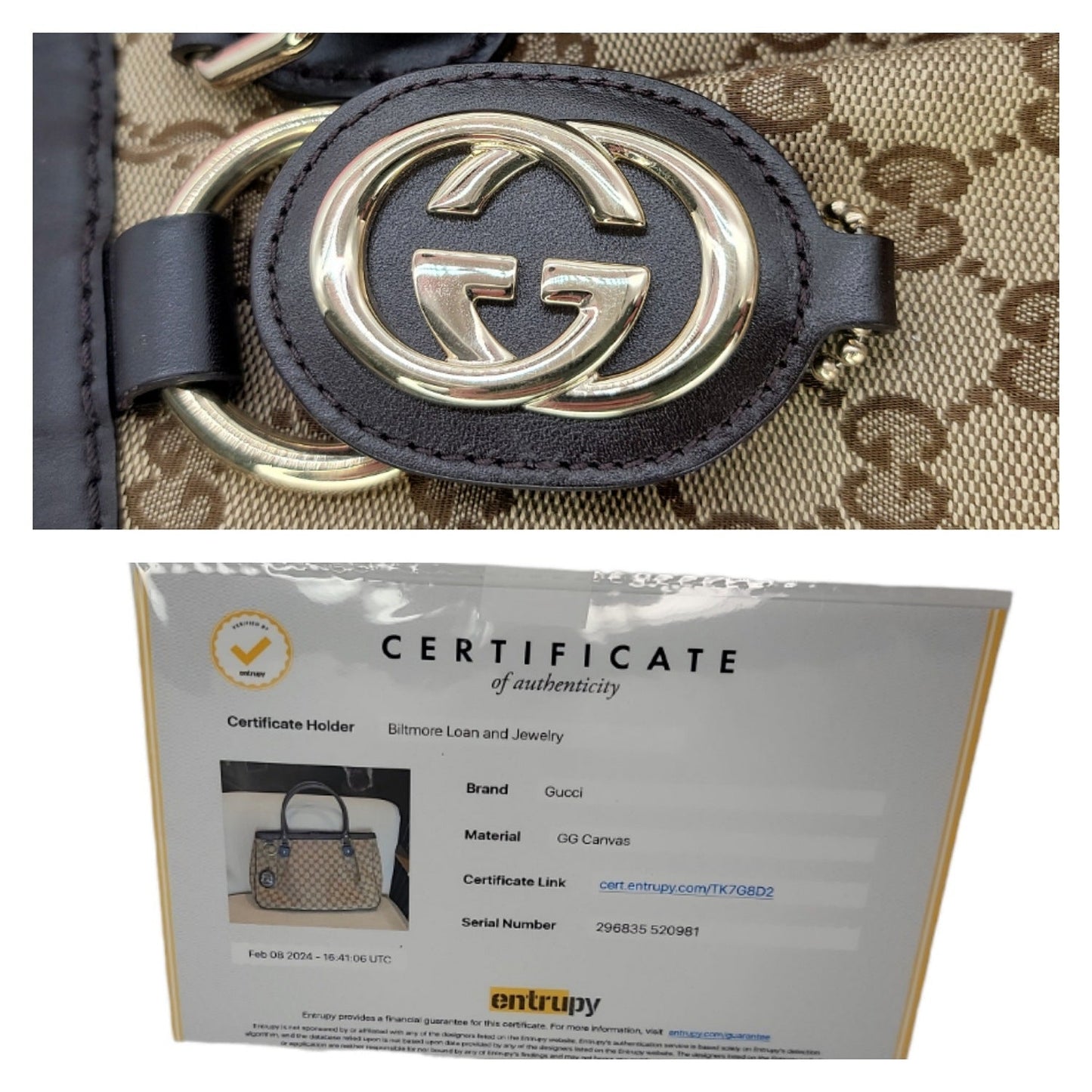 Gucci Brown GG Canvas Medium Sukey Tote Bag