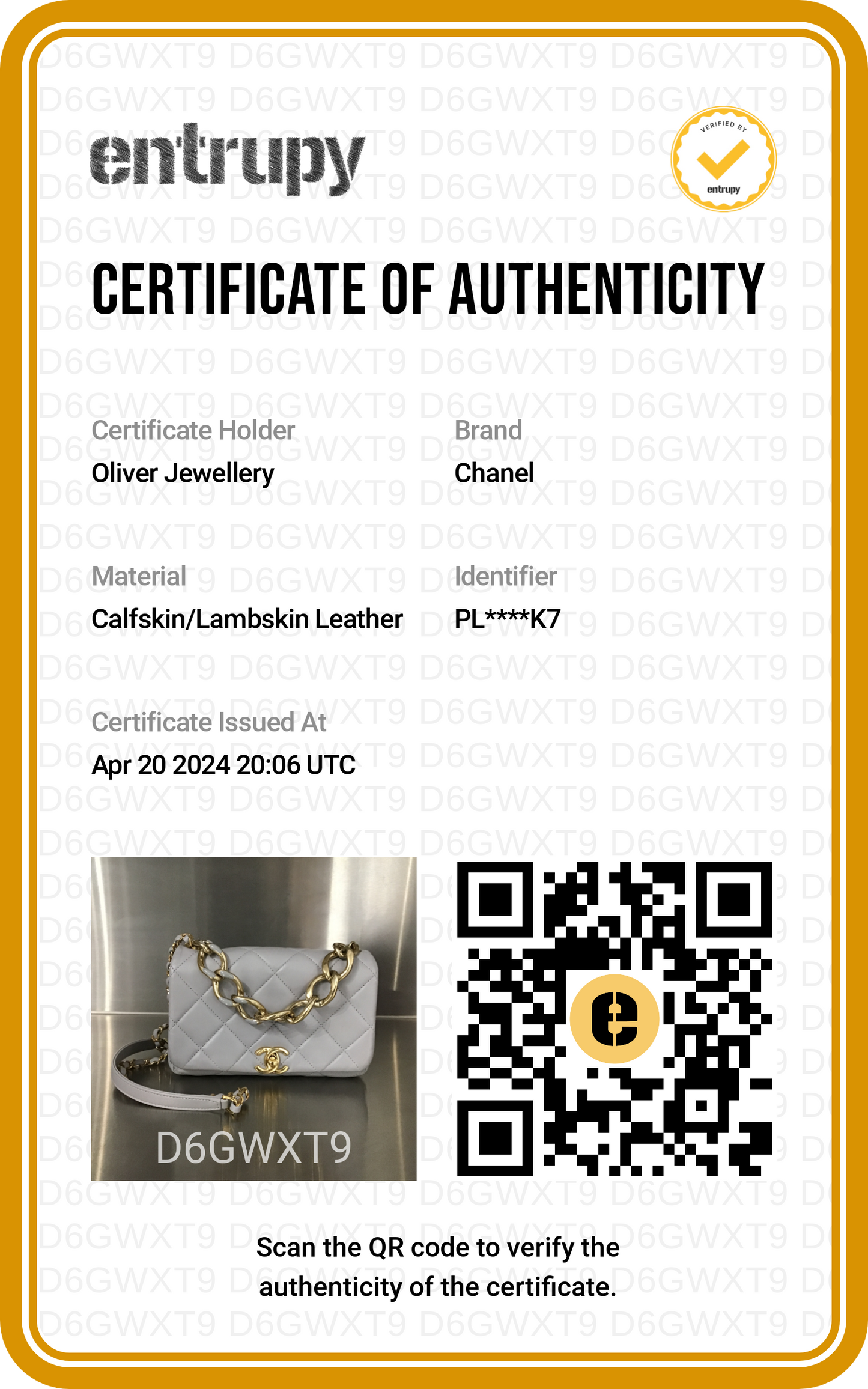 Chanel 2022 Grey Quilted Lambskin Leather Small Color Match Flap Bag w/ Box & Receipt