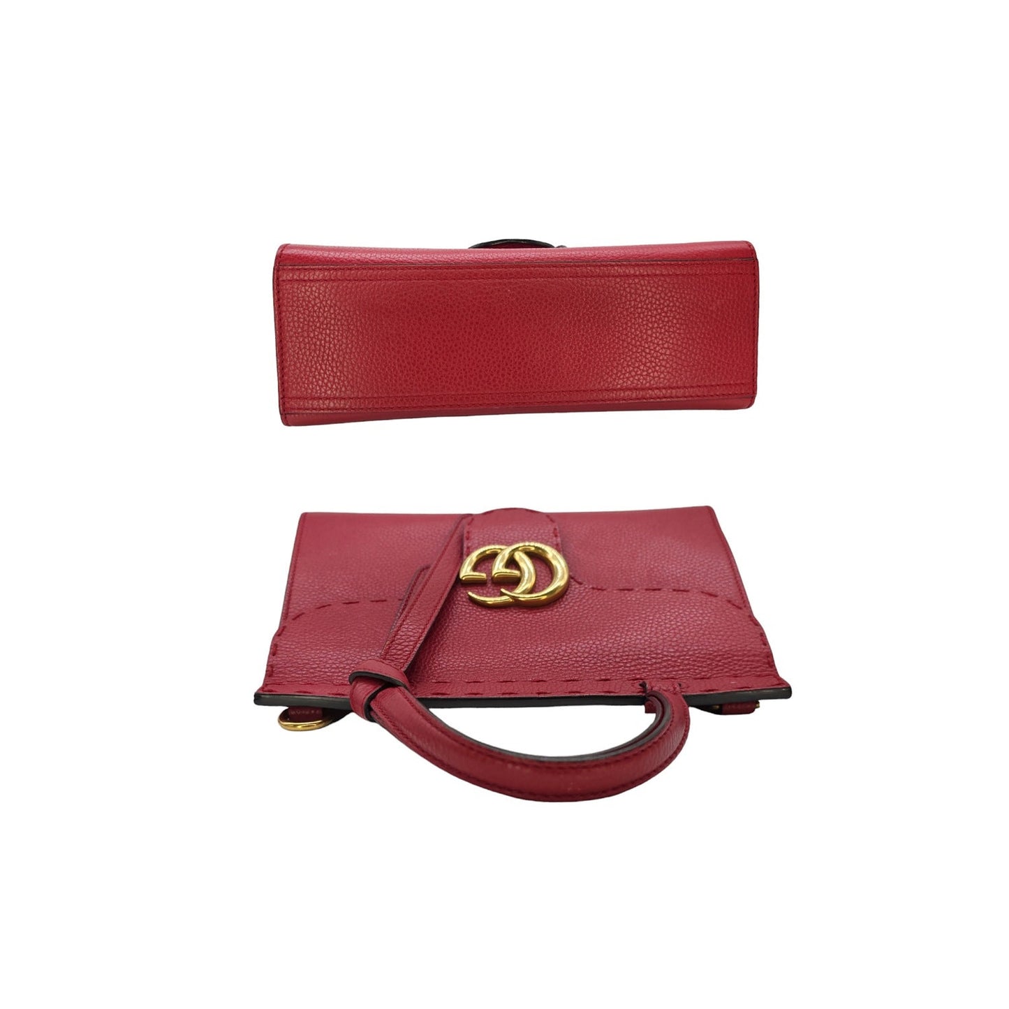 Gucci Calfskin Small GG Marmont Top Handle Bag