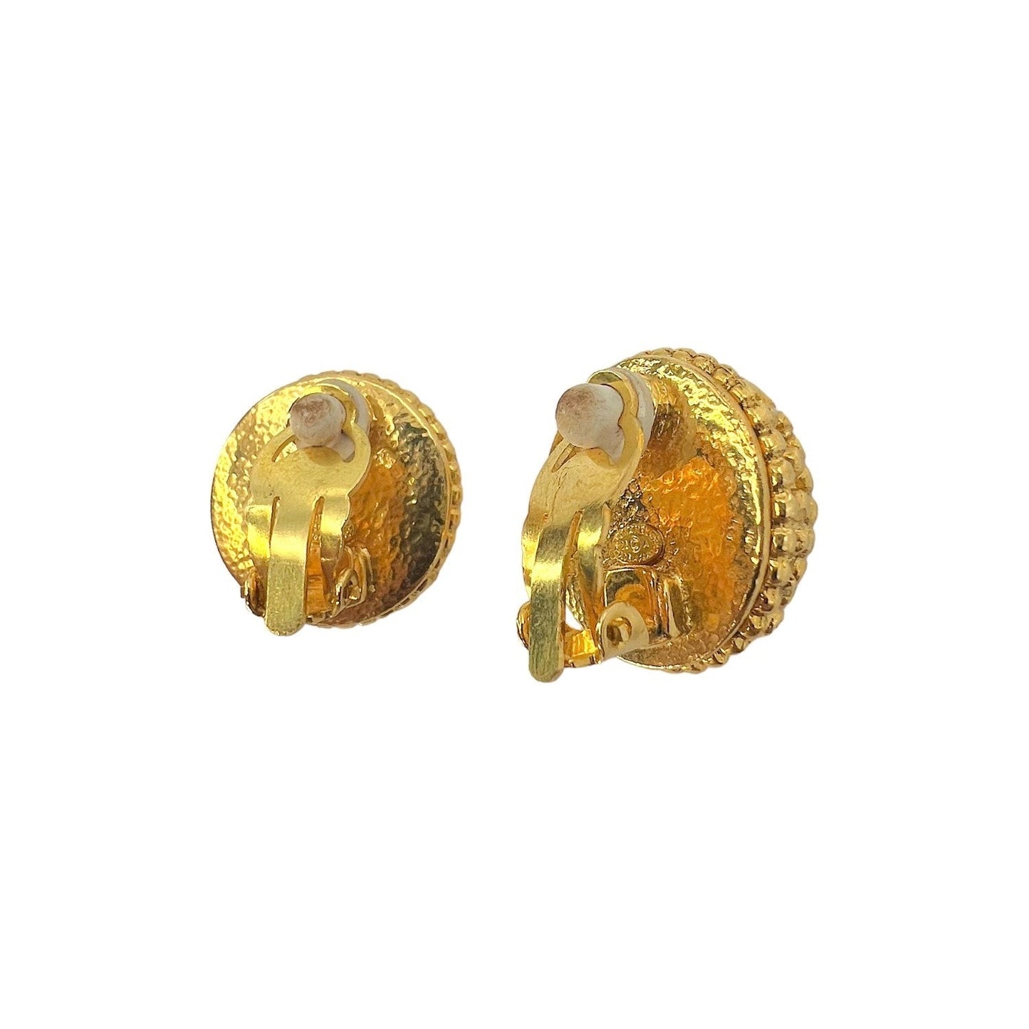 Chanel Vintage CC Faux Pearl Clip-On Earrings