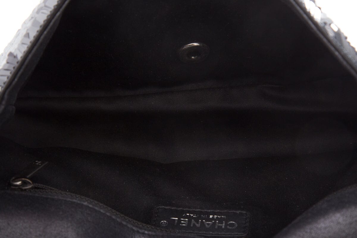 Chanel Black Sequin 2013/14 Single Flap Handbag