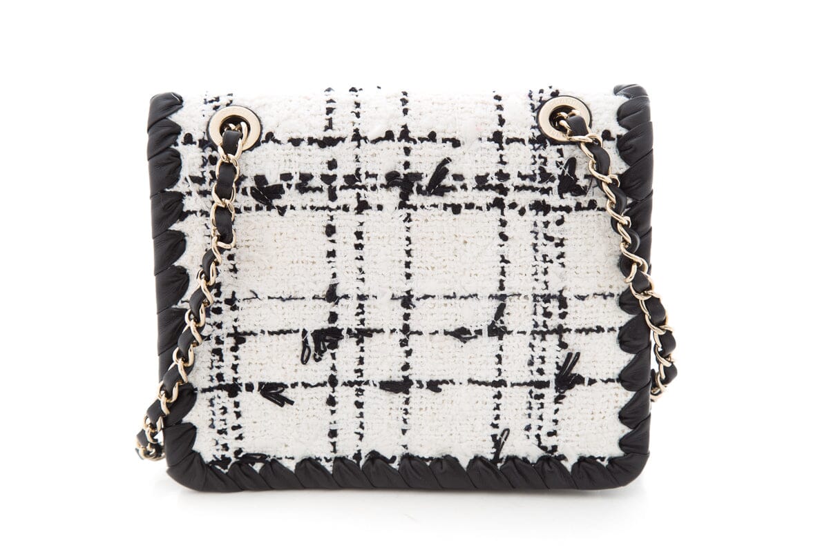 Chanel 2022+ Black & White Tweed Flap Cross-Body AS IS