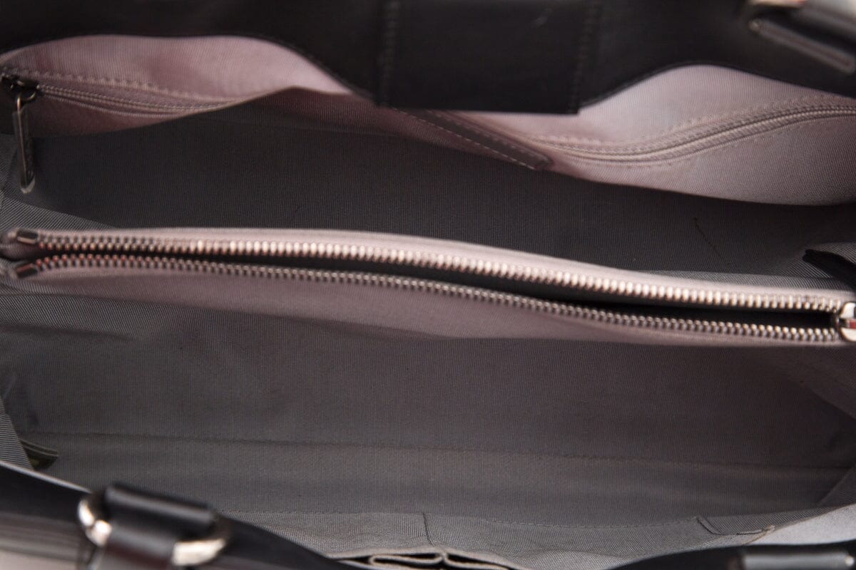 Chanel 2014/2015 "Boy Shopper" 30cm Black Chevron Leather Tote W/ Palladium HW