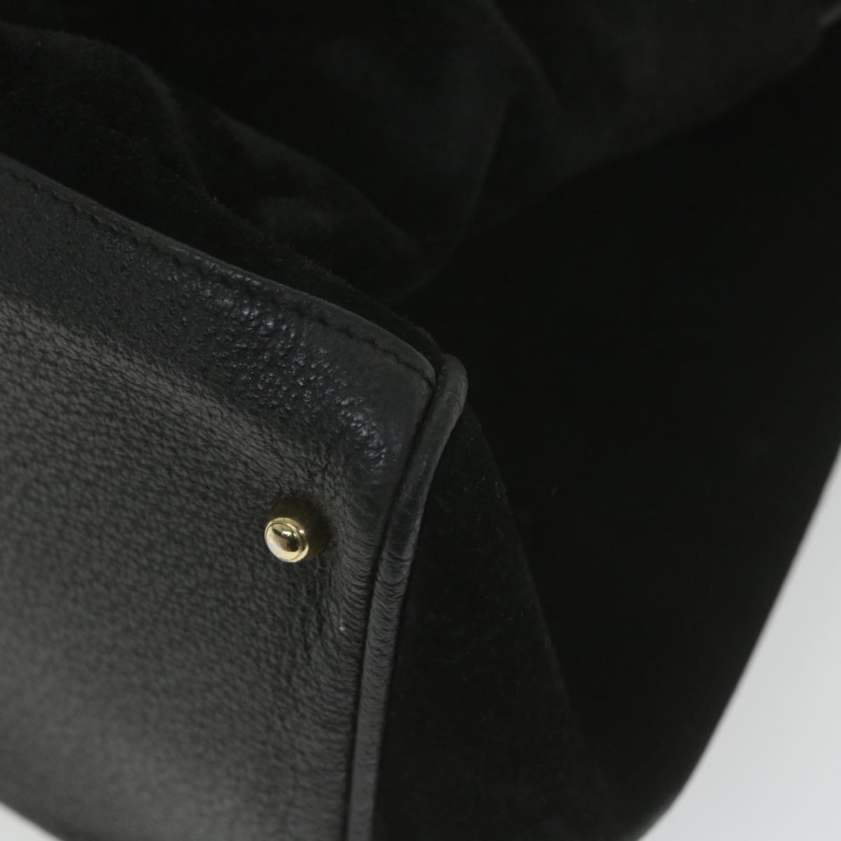 GUCCI Bamboo Hand Bag Suede Black 002 423 0022 ep1933