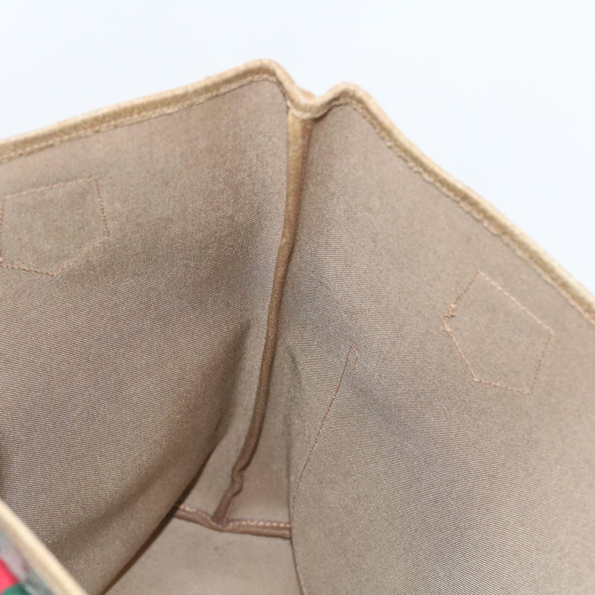 GUCCI GG Plus Supreme Web Sherry Line Tote Bag Beige Red Green ep2191