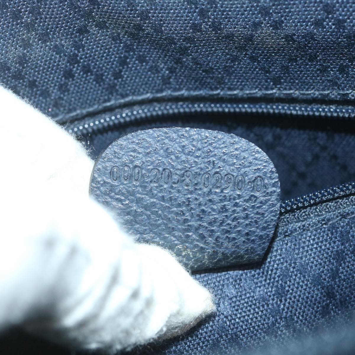 GUCCI Bamboo Hand Bag Suede 2way Navy 000 2058 0290 0 ep2263
