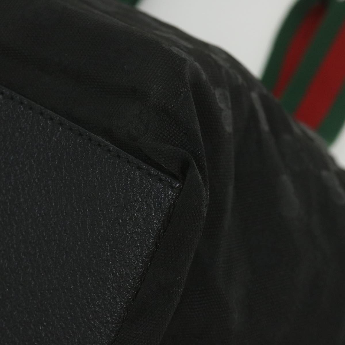 GUCCI GG Canvas Web Sherry Line Tote Bag Black Red Green 131230 ep2297