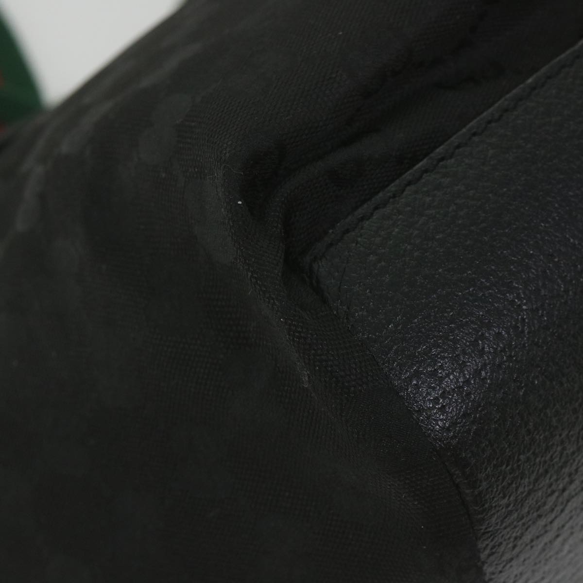 GUCCI GG Canvas Web Sherry Line Tote Bag Black Red Green 131230 ep2297