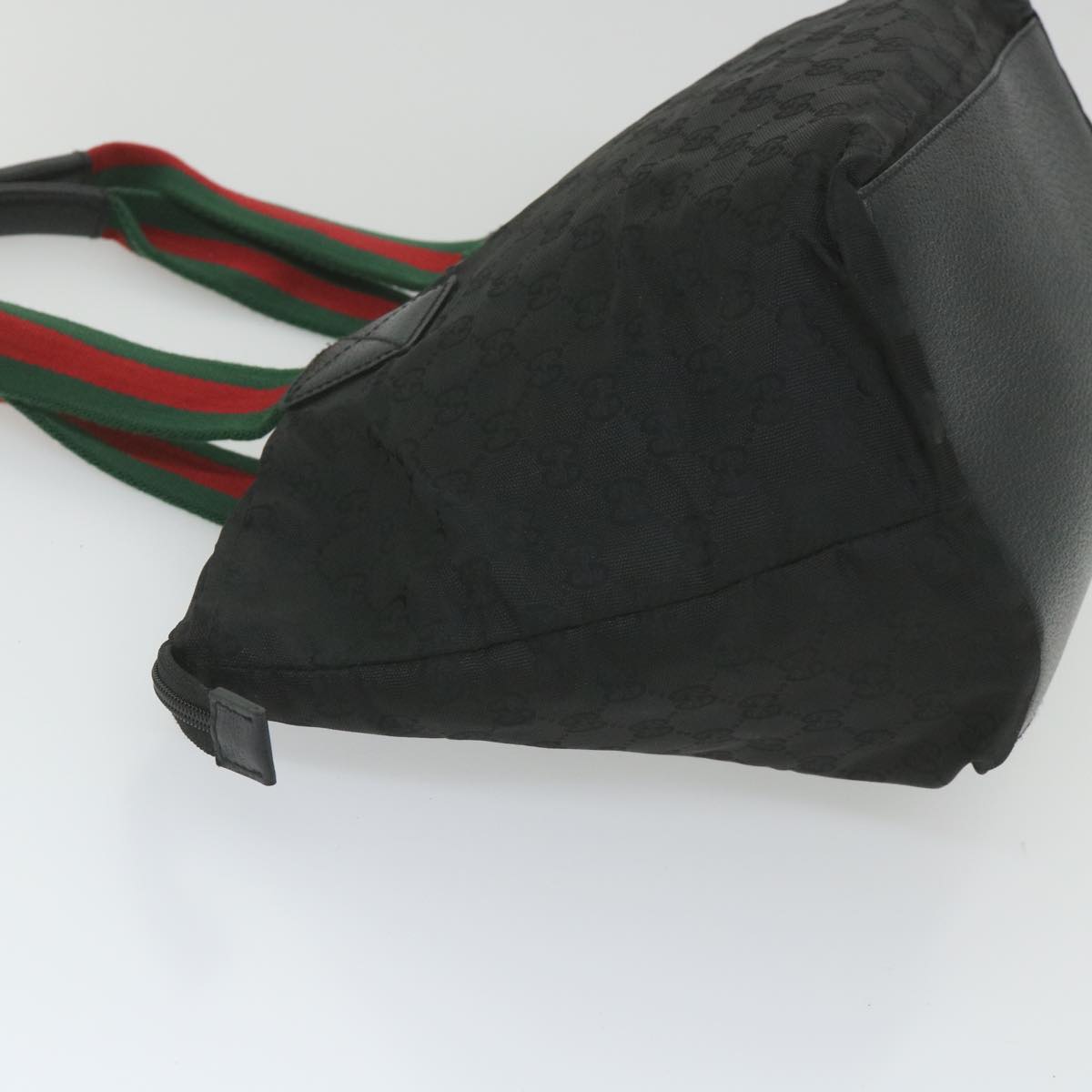 GUCCI GG Canvas Web Sherry Line Tote Bag Black Red Green 131230 ep2297