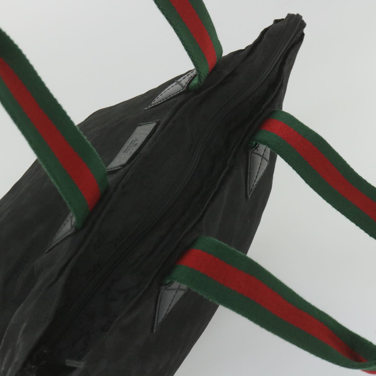 GUCCI GG Canvas Web Sherry Line Tote Bag Black Red Green 131230 ep2297