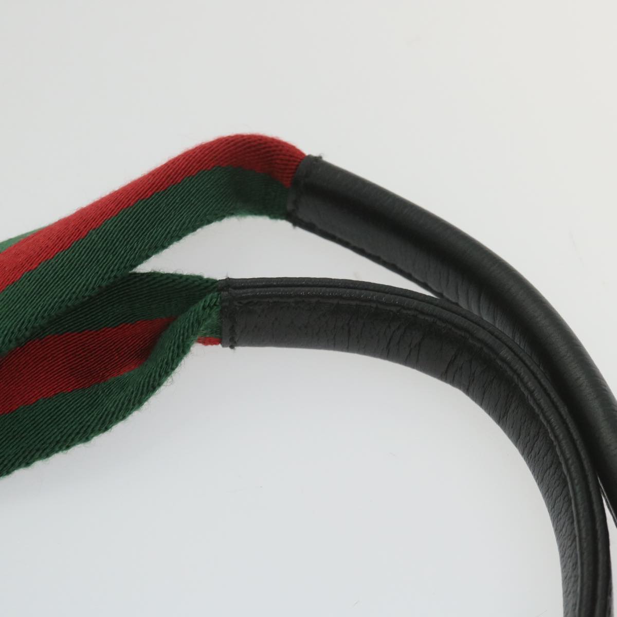 GUCCI GG Canvas Web Sherry Line Tote Bag Black Red Green 131230 ep2297