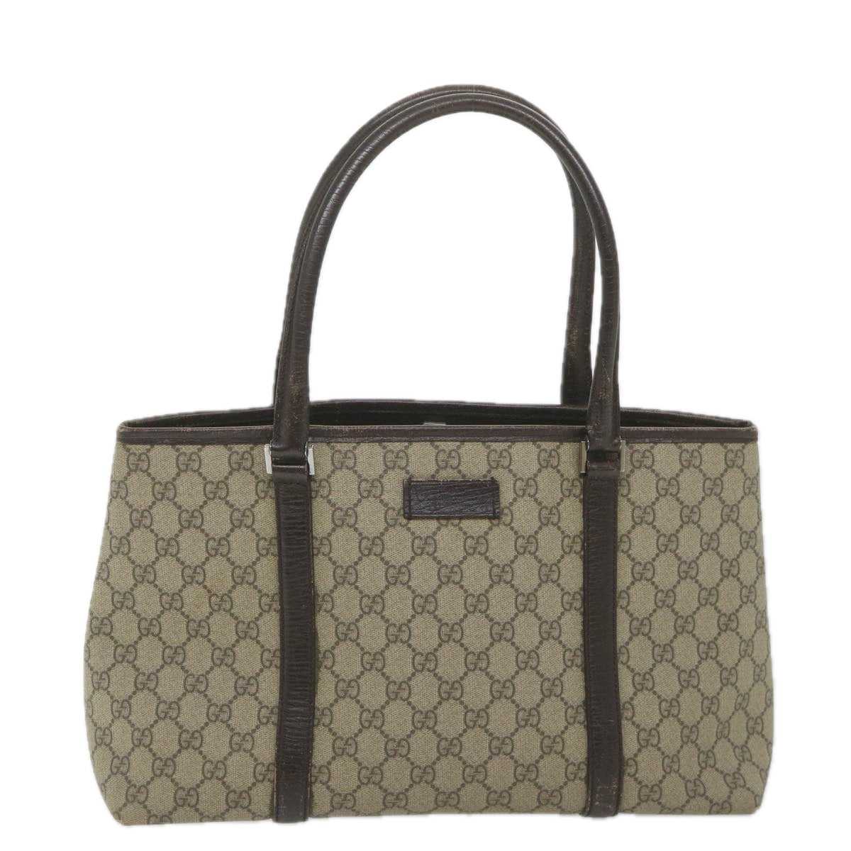 GUCCI GG Supreme Tote Bag PVC Leather Beige 114595 ep2322
