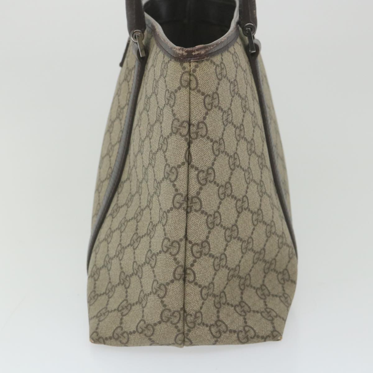 GUCCI GG Supreme Tote Bag PVC Leather Beige 114595 ep2322