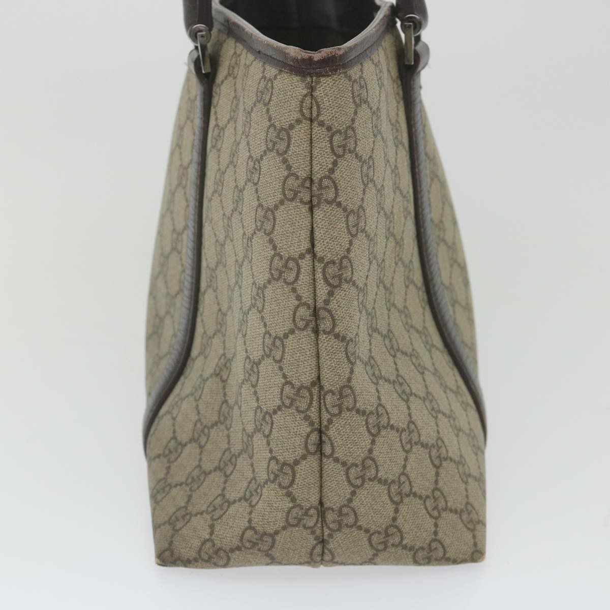 GUCCI GG Supreme Tote Bag PVC Leather Beige 114595 ep2322