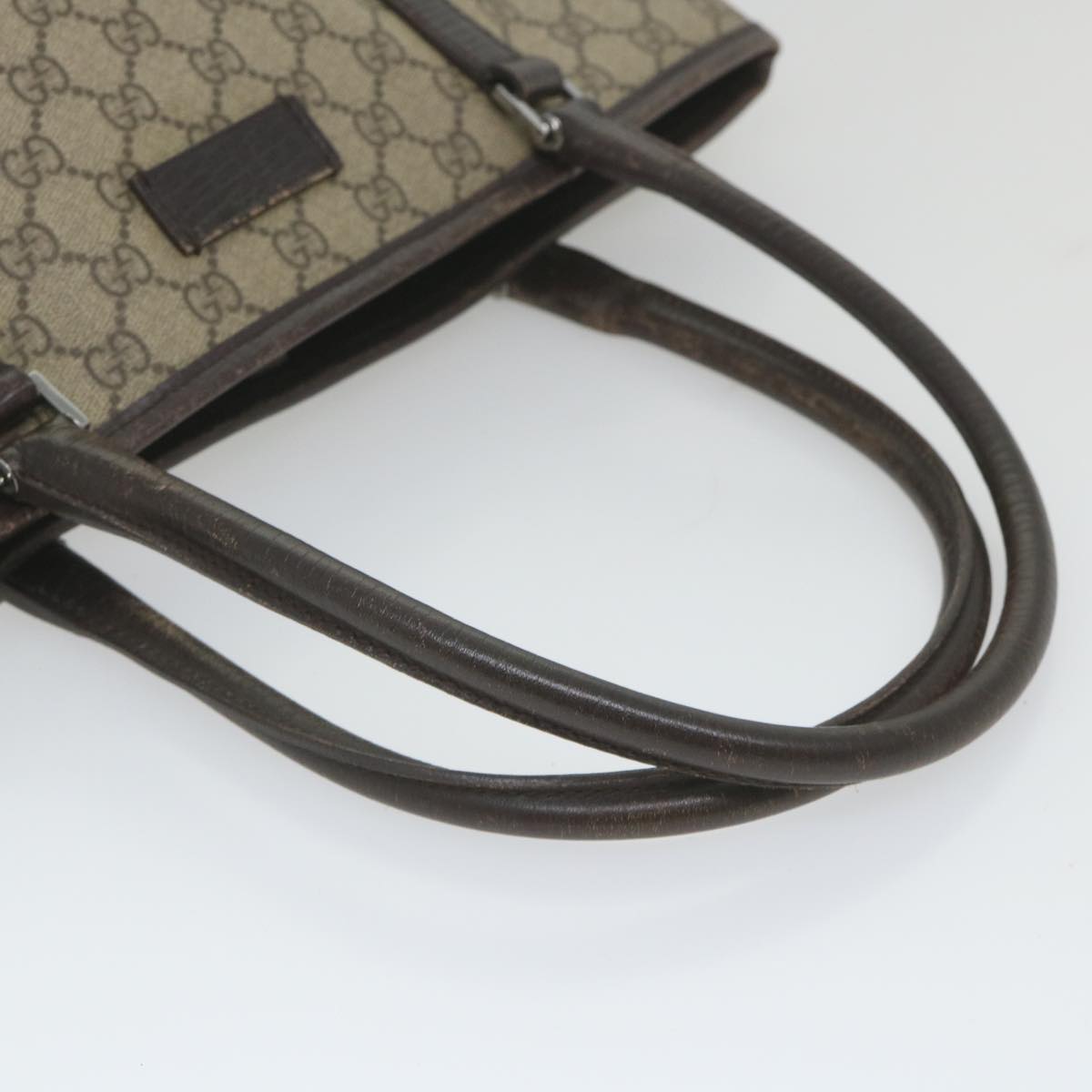 GUCCI GG Supreme Tote Bag PVC Leather Beige 114595 ep2322