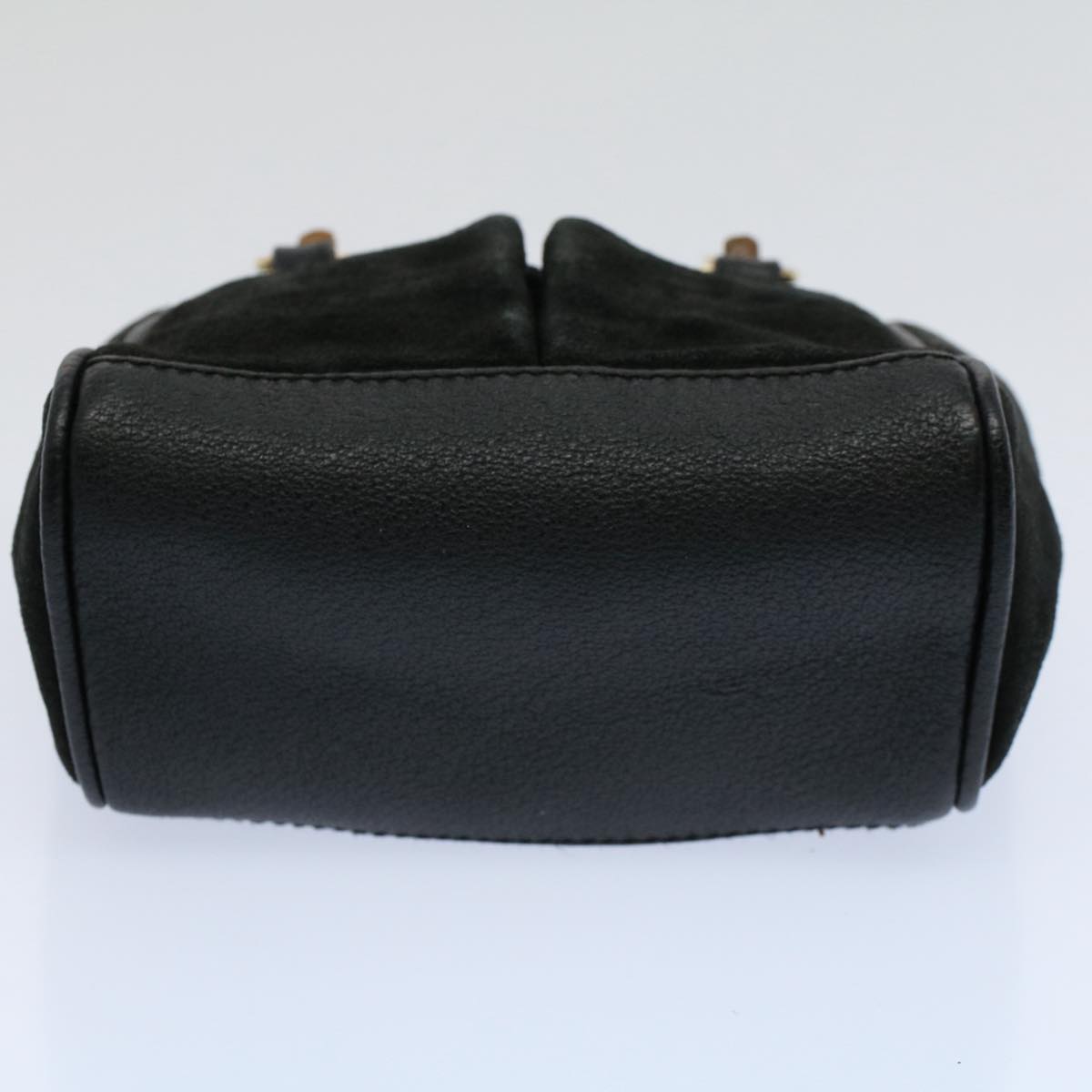 GUCCI Bamboo Hand Bag Suede Leather Black 007 1793 0238 ep2337