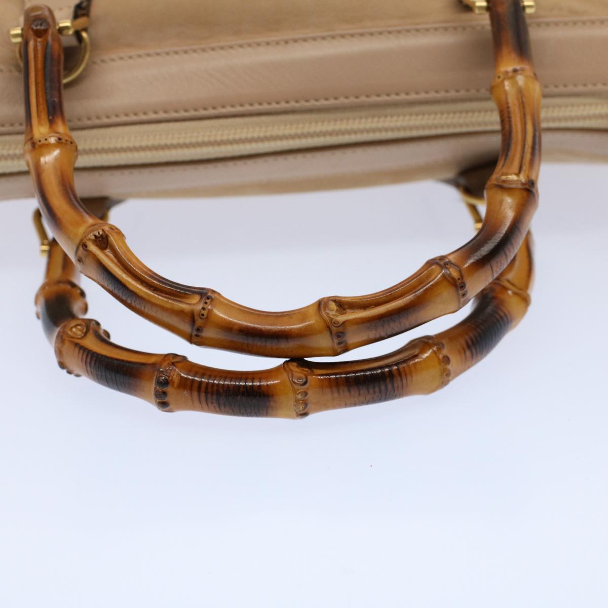 GUCCI Bamboo Hand Bag Suede Beige 000 3444 0294 ep2406