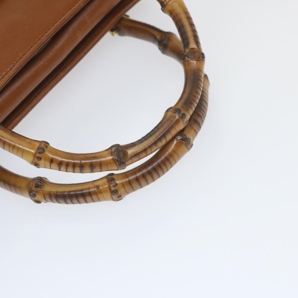 GUCCI Bamboo Hand Bag Leather 2way Brown 000 122 0316 ep2453