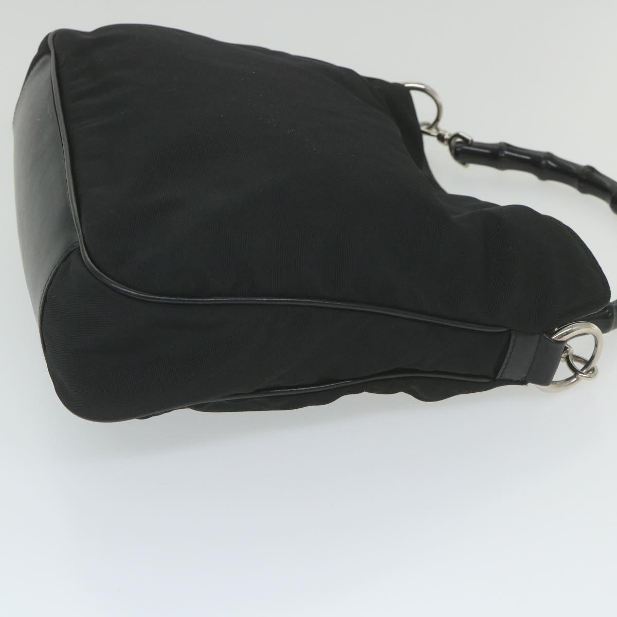 GUCCI Bamboo Shoulder Bag Canvas 2way Black 0011638 ep2478