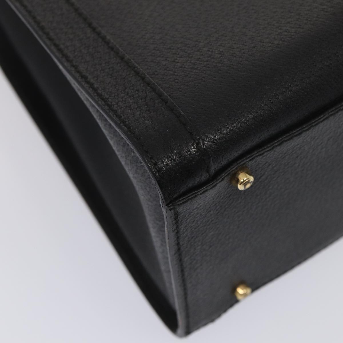 GUCCI Bamboo Hand Bag Leather Black Gold 002 2123 0260 ep5326