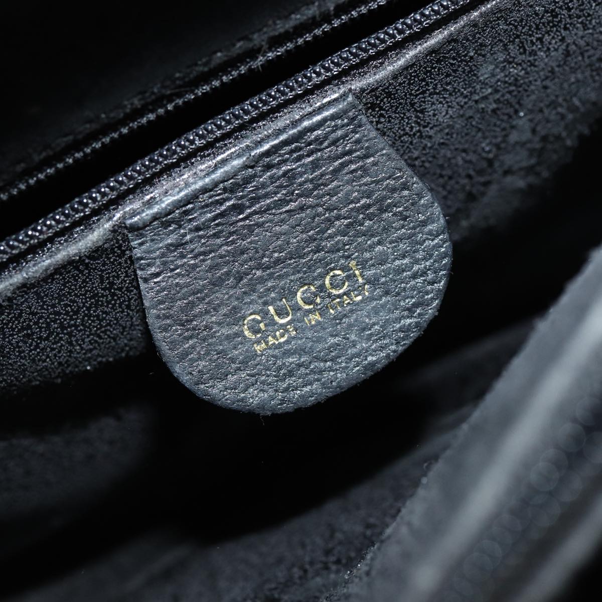 GUCCI Bamboo Hand Bag Leather Black Gold 002 2123 0260 ep5326