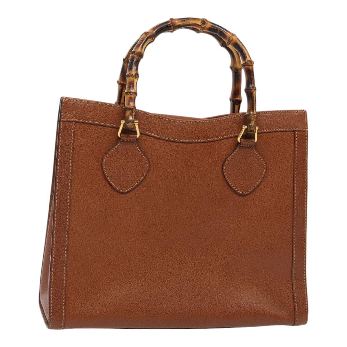 GUCCI Bamboo Hand Bag Leather Brown Gold 002 2853 0260 0 ep5368