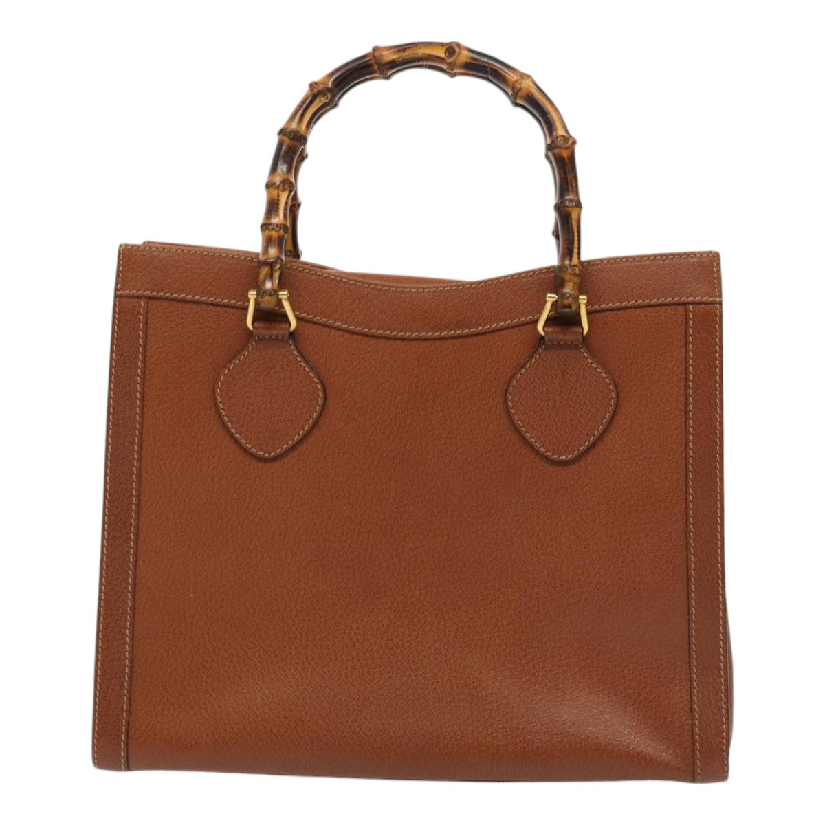 GUCCI Bamboo Hand Bag Leather Brown Gold 002 2853 0260 0 ep5368