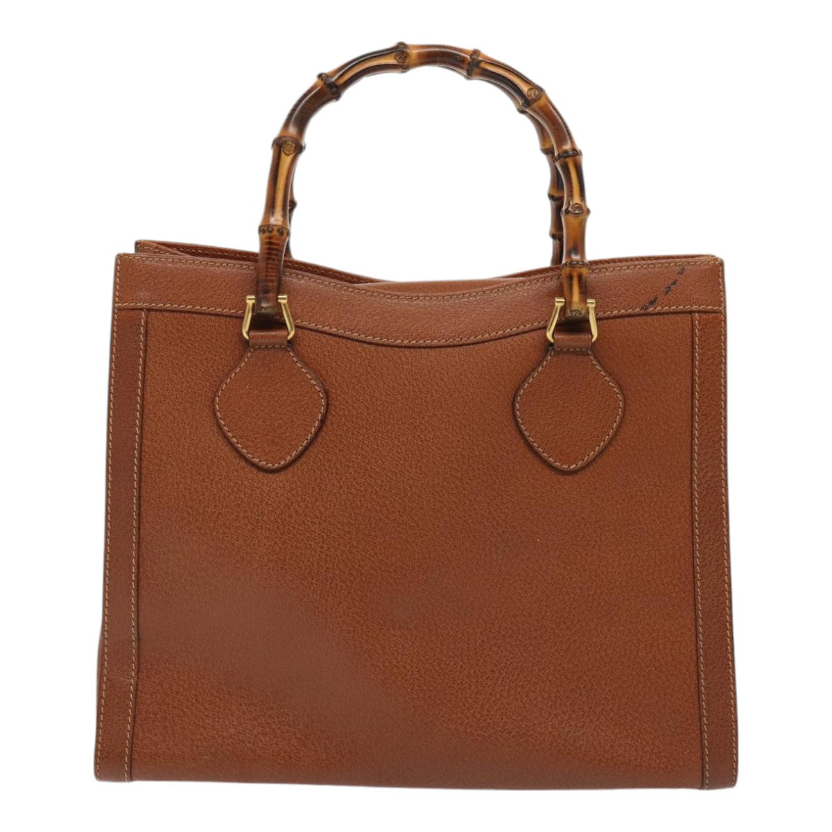 GUCCI Bamboo Hand Bag Leather Brown Gold 002 2853 0260 0 ep5368