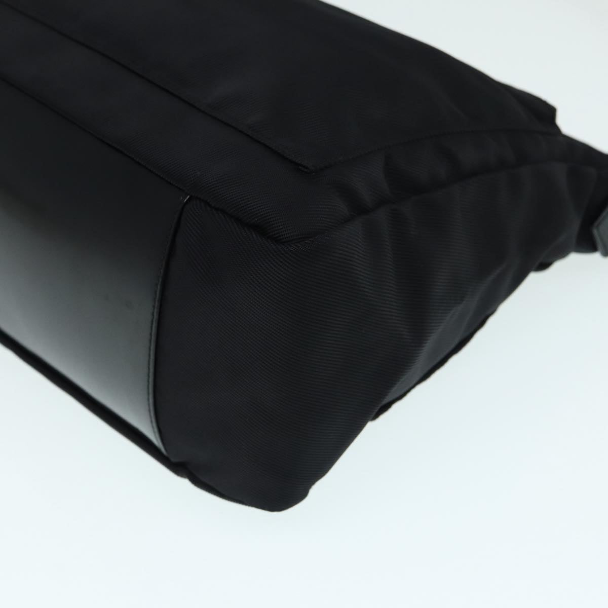GUCCI Bamboo Hand Bag Nylon Black Silver 000 0509 ep5387