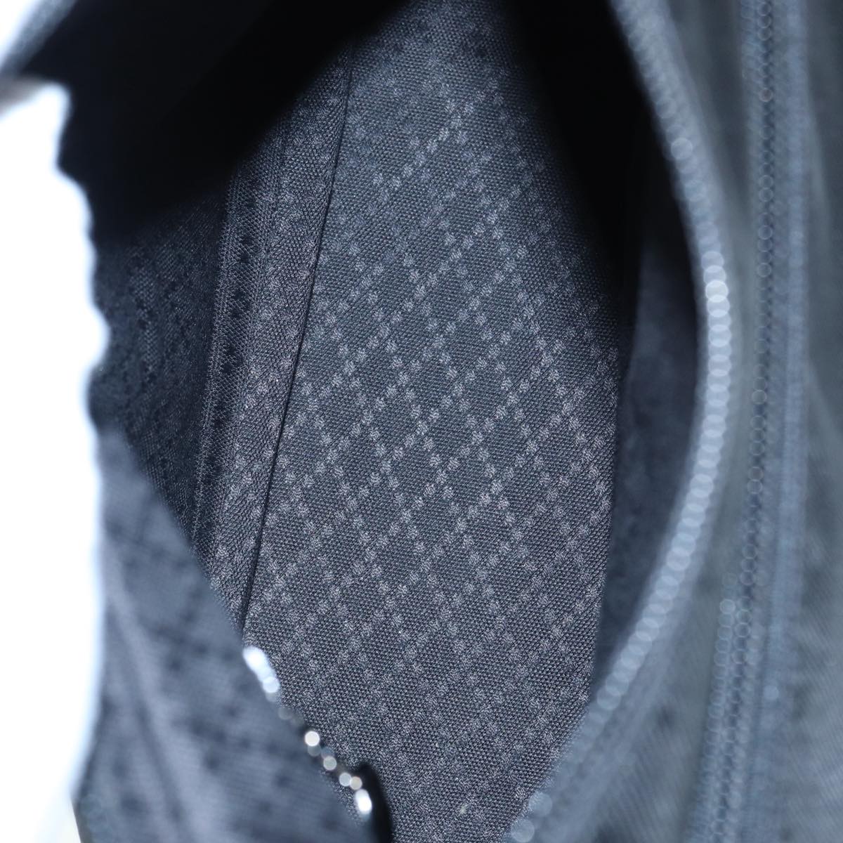 GUCCI Bamboo Hand Bag Nylon Black Silver 000 0509 ep5387