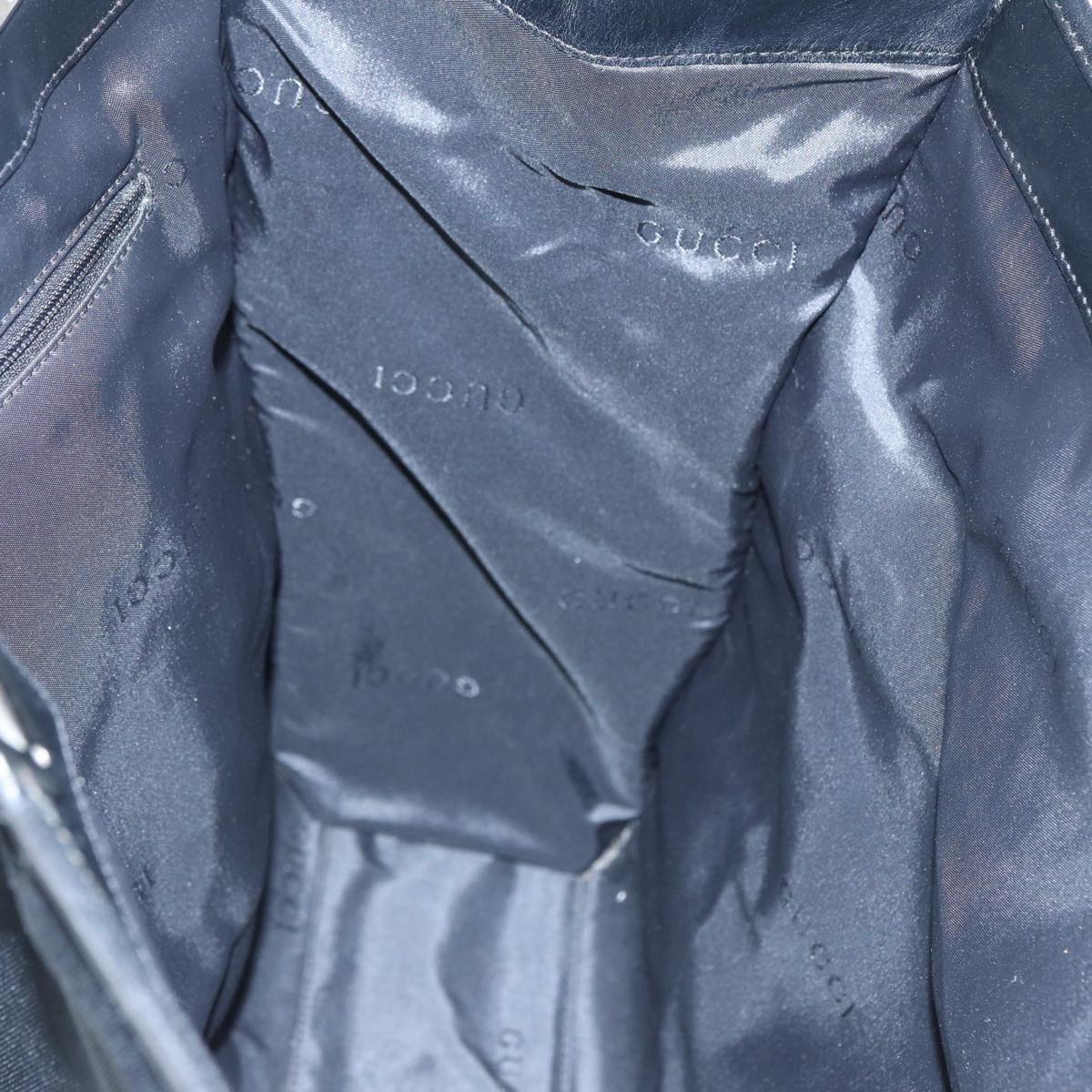 GUCCI Jackie Tote Bag Nylon Black Silver 002 1064 3444 ep5408