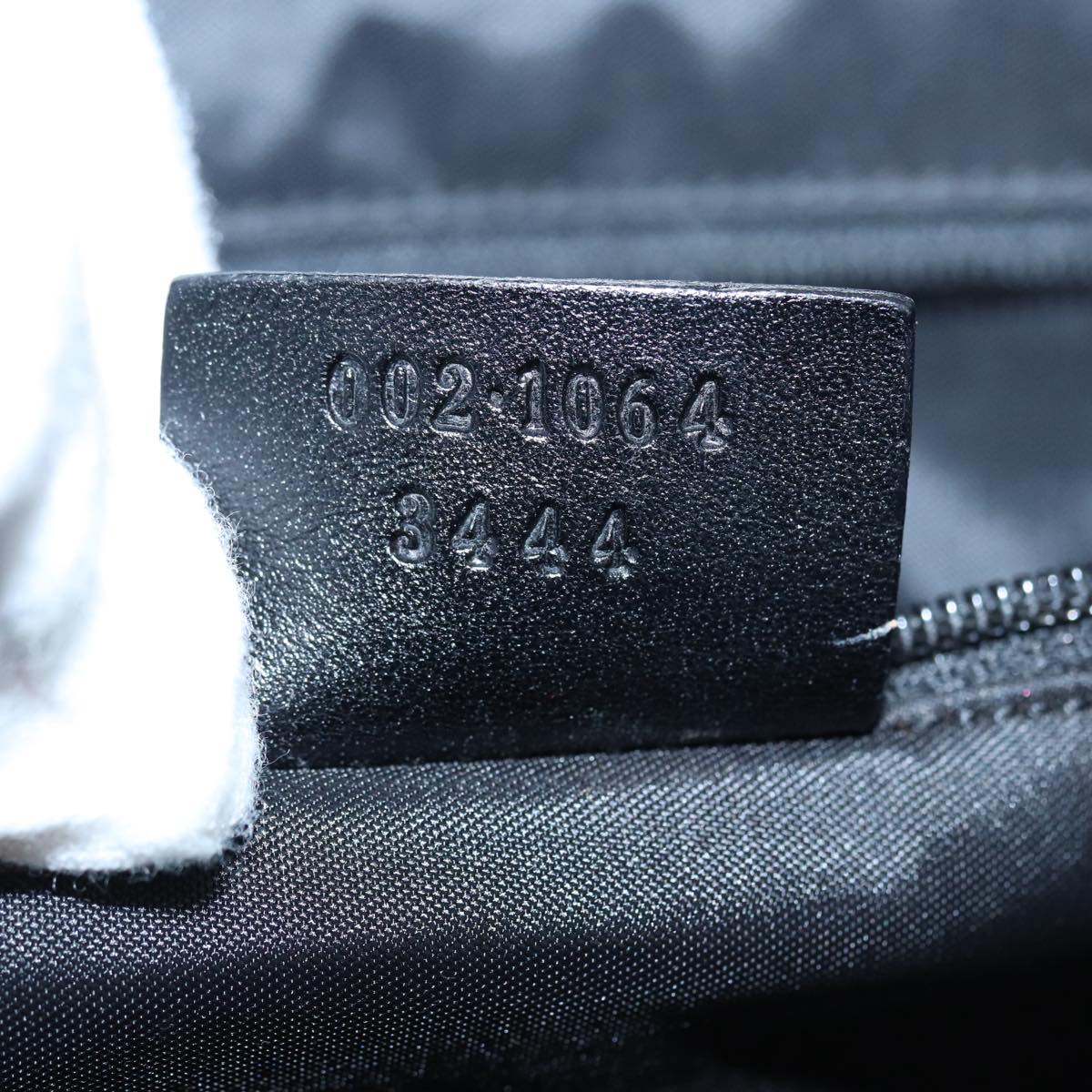 GUCCI Jackie Tote Bag Nylon Black Silver 002 1064 3444 ep5408