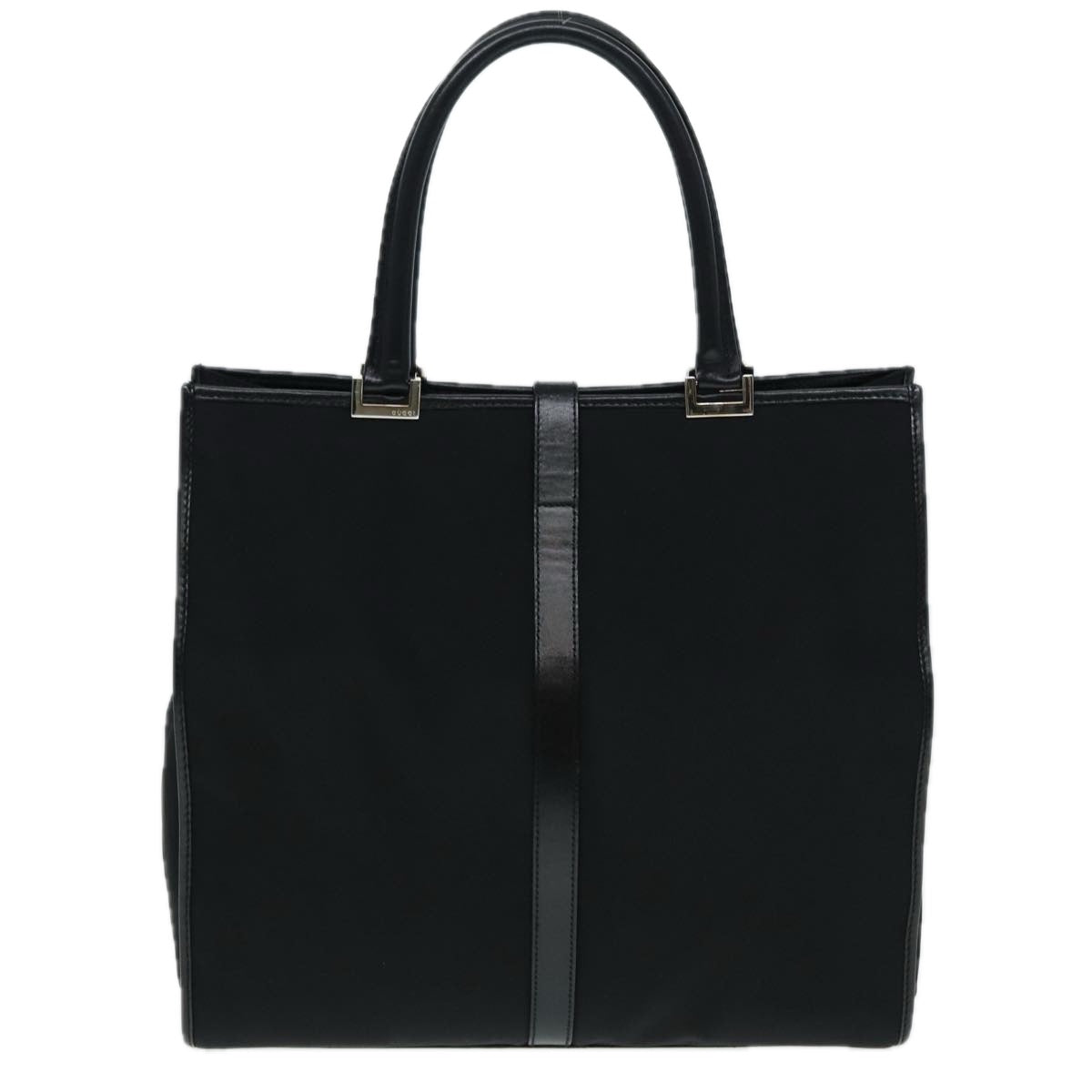 GUCCI Jackie Tote Bag Nylon Black Silver 002 1064 3444 ep5408