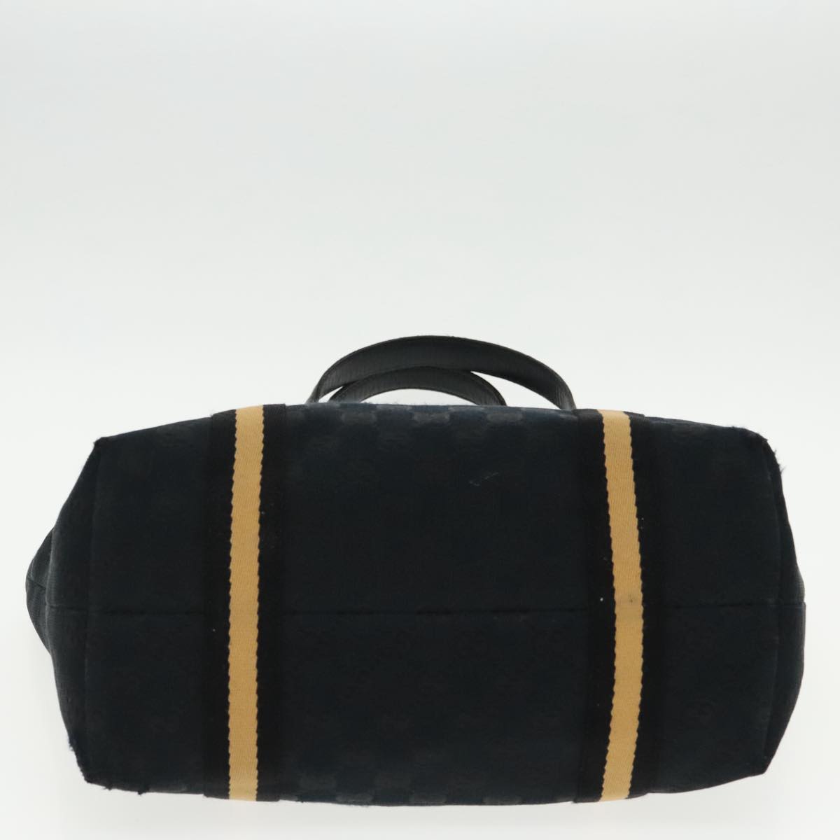 GUCCI GG Canvas Sherry Line Tote Bag Black White 137396 ep6288