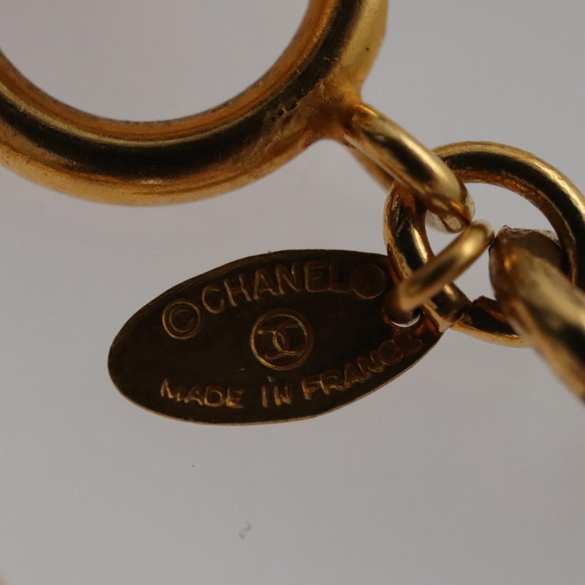 CHANEL Necklace metal Gold CC ep6760