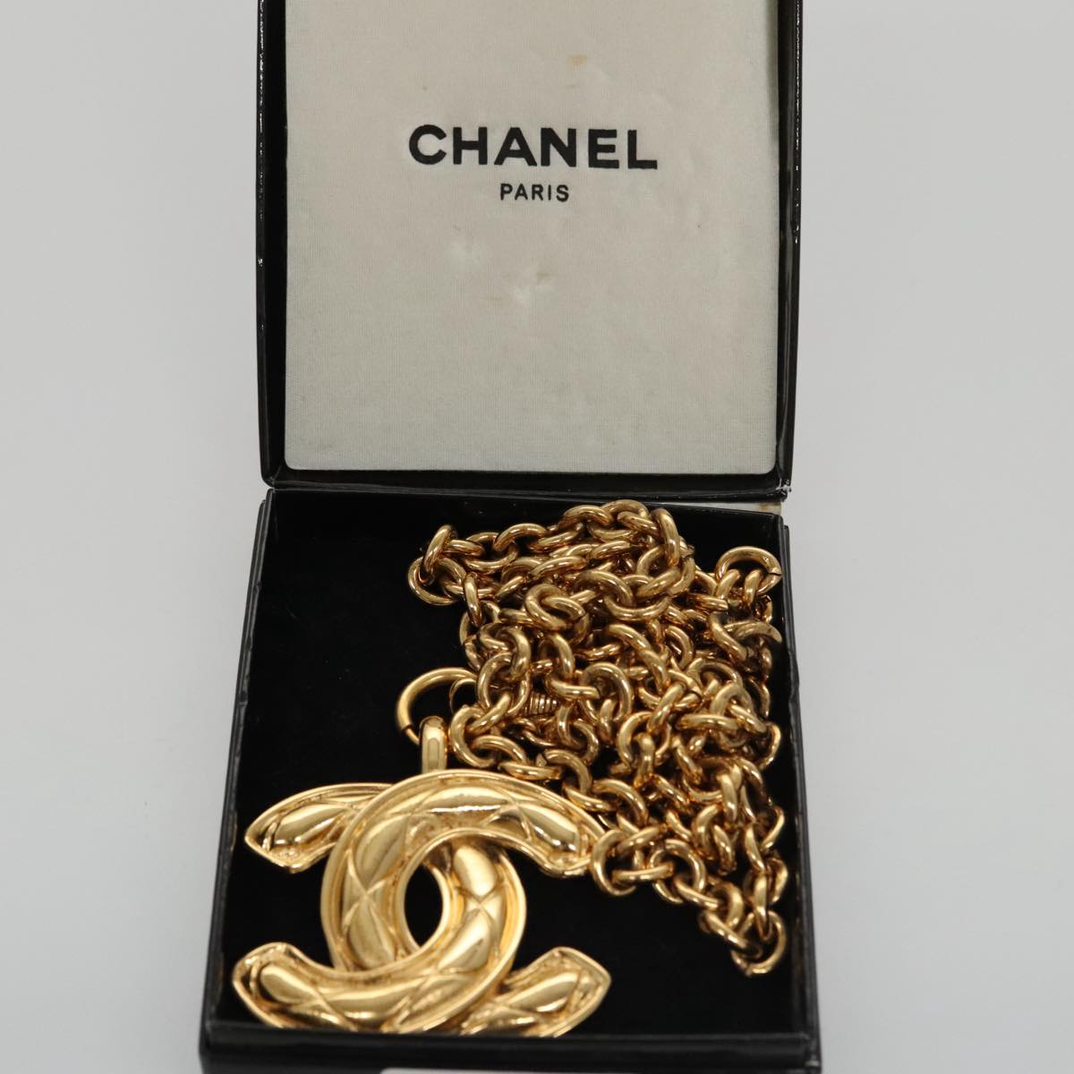 CHANEL Necklace metal Gold CC ep6760