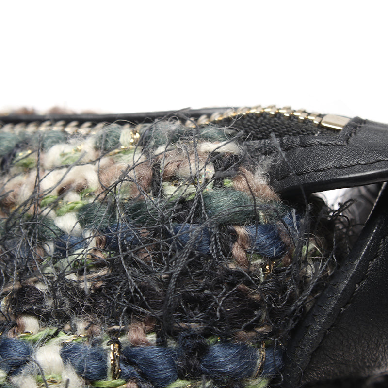 Chanel Tweed and Lambskin Tote Bag Leather Tote Bag in New Condition