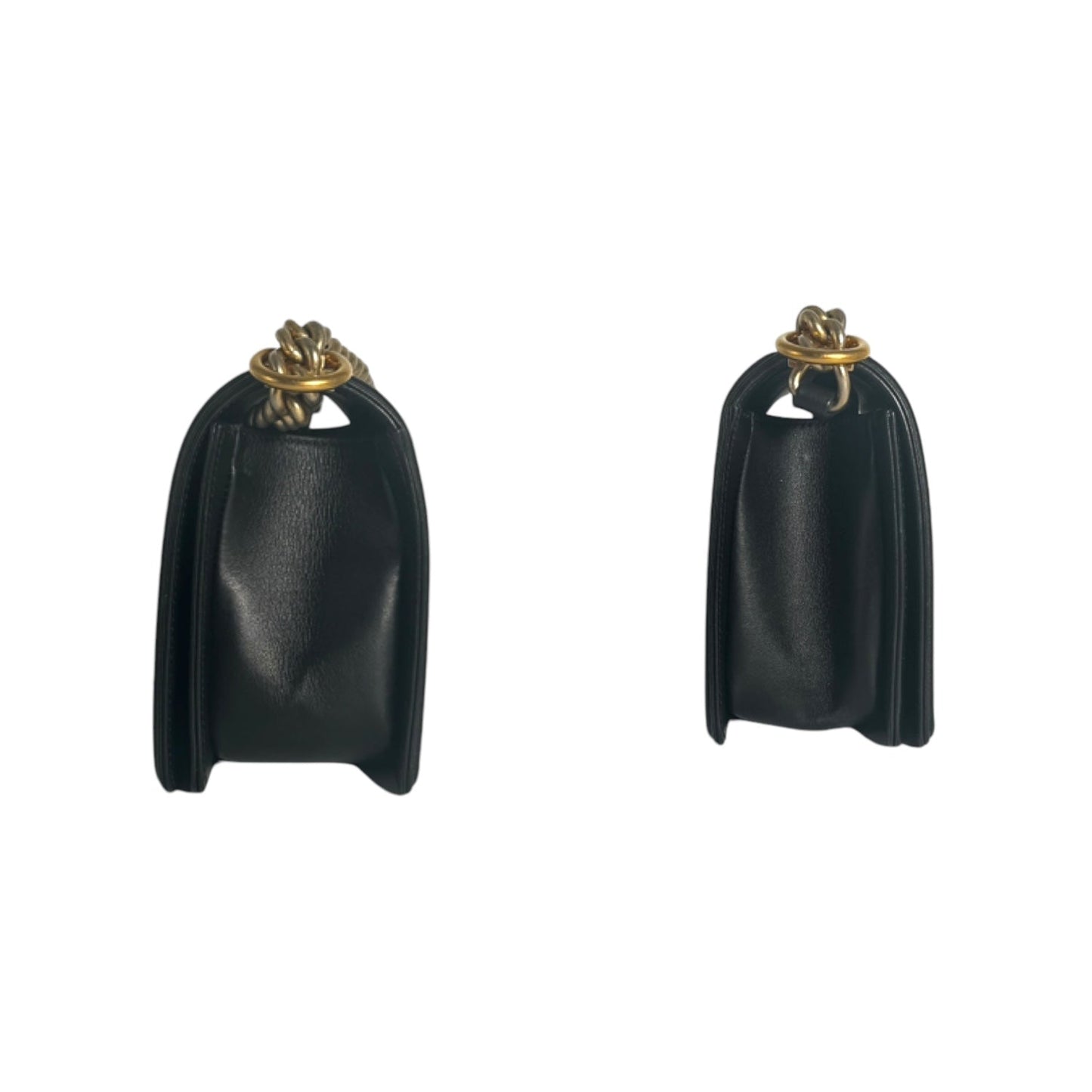 Chanel Black Quilted Lambskin Medium Boy Bag