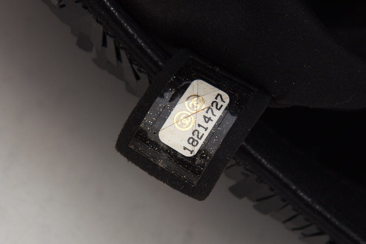 Chanel Black Sequin 2013/14 Single Flap Handbag