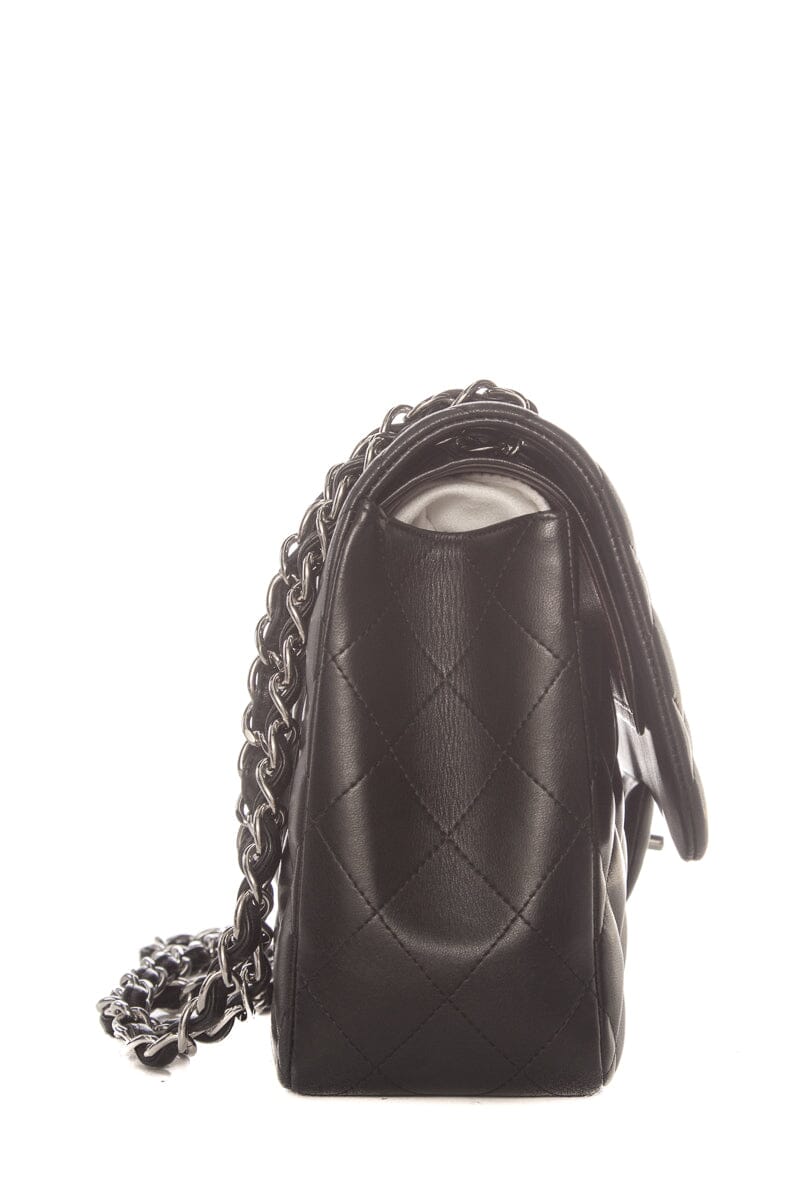 Chanel Black Jumbo Lambskin Double SHW Handbag