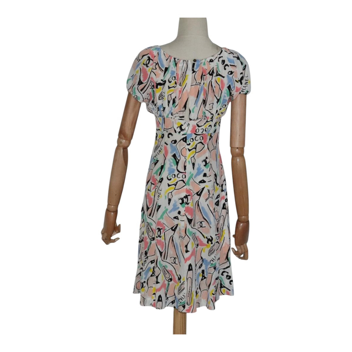 CHANEL One Piece Silk Multicolor CC FF0253
