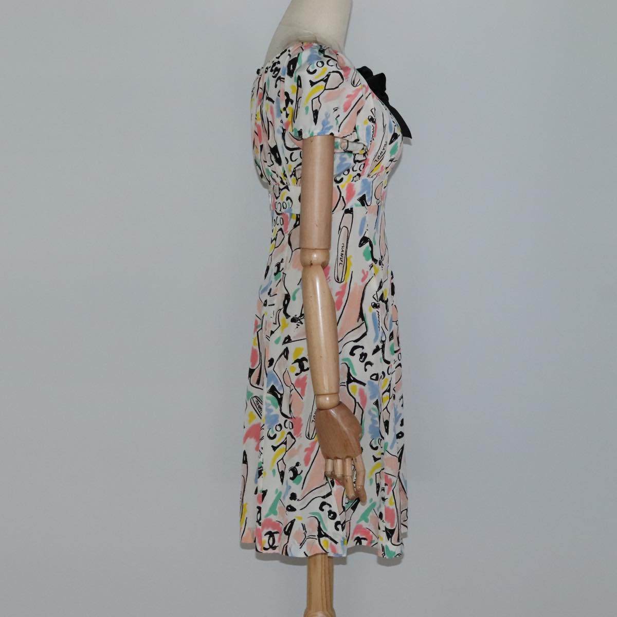 CHANEL One Piece Silk Multicolor CC FF0253