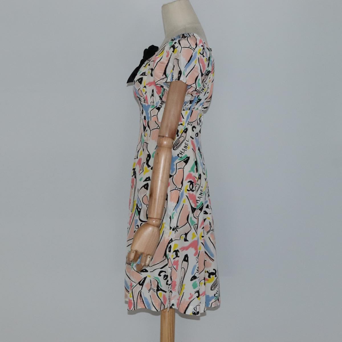 CHANEL One Piece Silk Multicolor CC FF0253