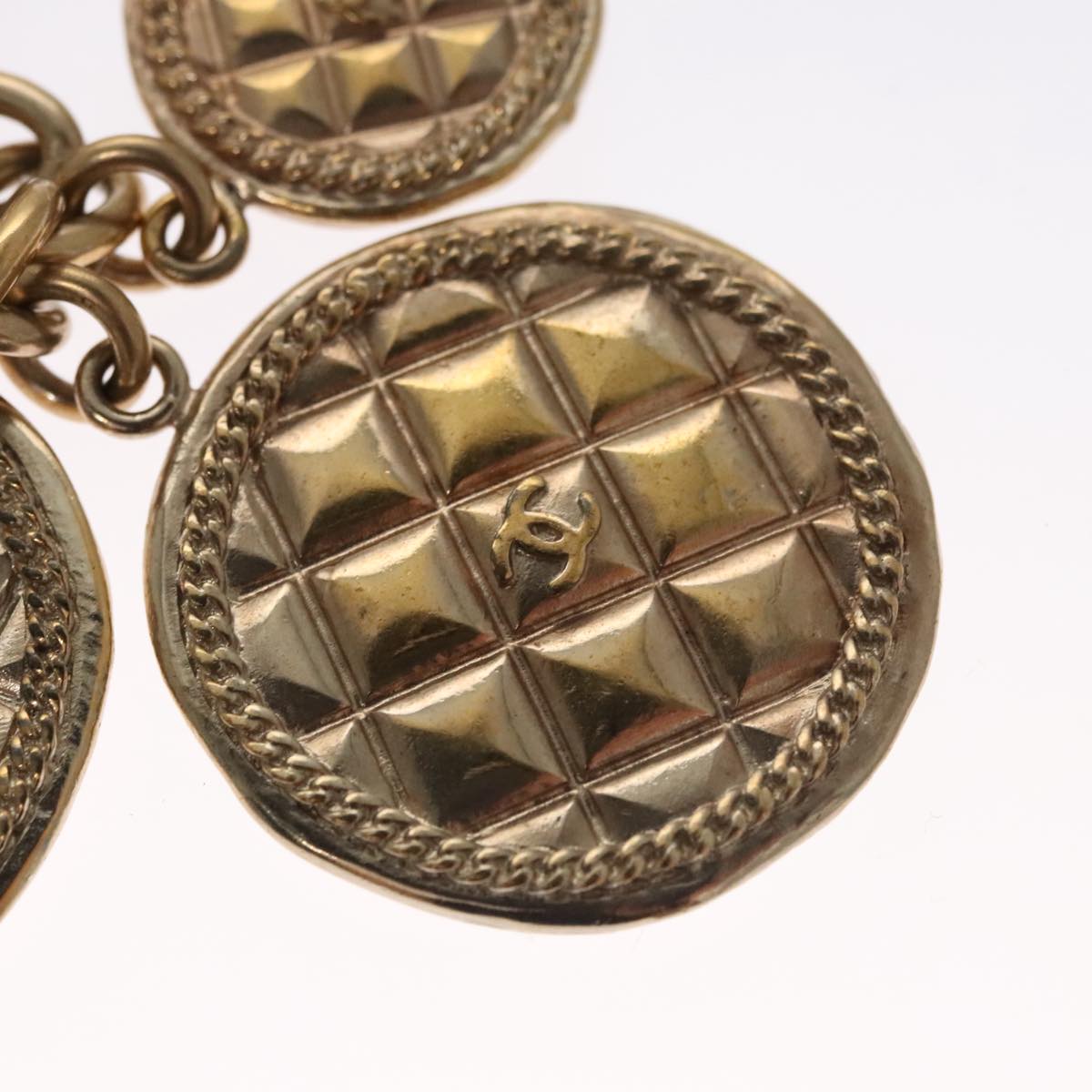 CHANEL Necklace metal Gold CC FF0709A