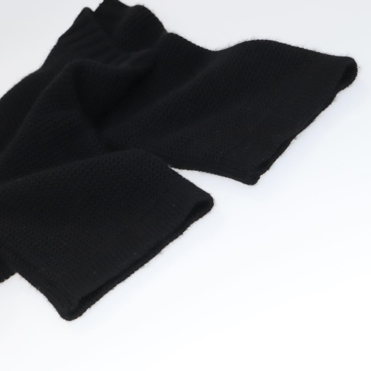CHANEL Sweater Wool 36 Black CC FF1105
