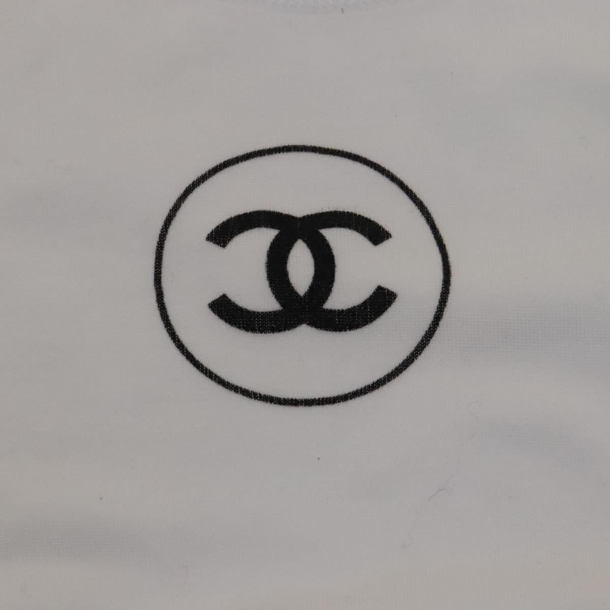 CHANEL Short Sleeve Wool White CC FF1125