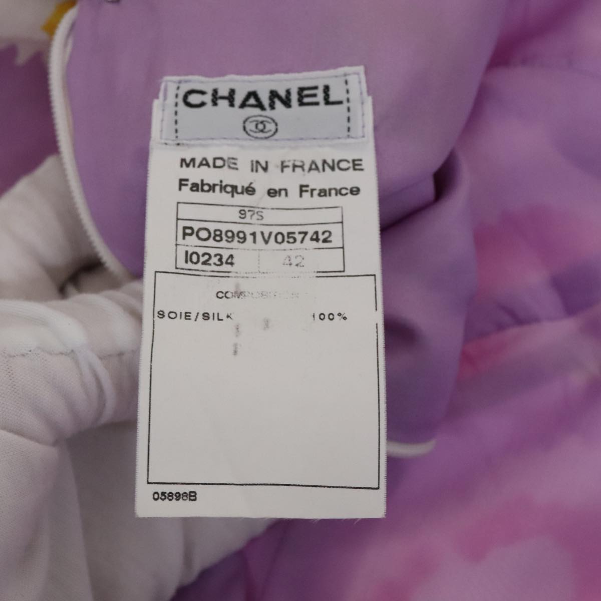 CHANEL One Piece Silk Multicolor CC FF1383