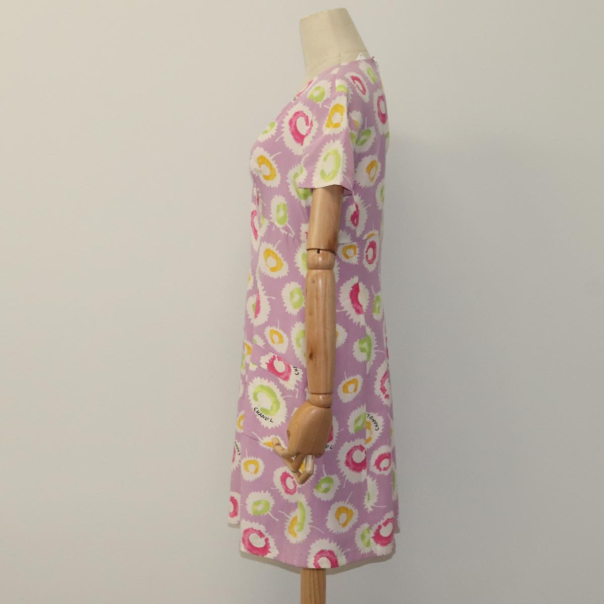 CHANEL One Piece Silk Multicolor CC FF1383